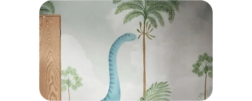 dinosaur cute nursery wallpaper